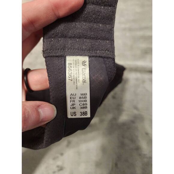 Wacoal Awareness Wire-Free Bra 856367 Size 38B Black - Picture 3 of 3